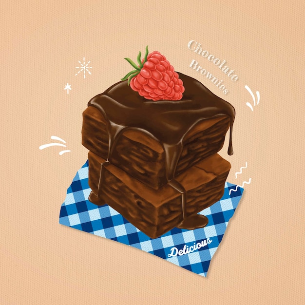 Hand Drawn Sweet Brownies – Free Stock Photo for Download