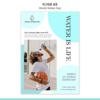 World Water Day Concept Flyer Template – Free Download