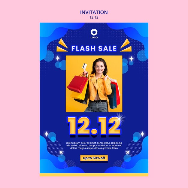 Winter Flash Sale Invitation Template – Free Download