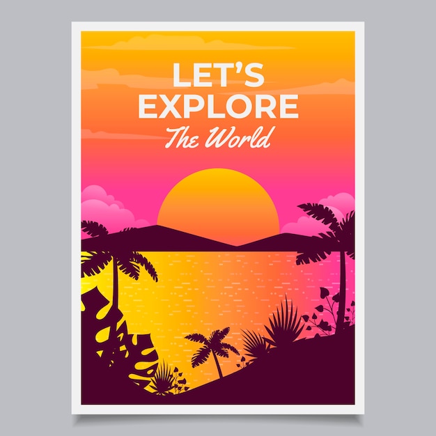 Illustrated Travel Poster – Free Download, Download Free Stock Photo