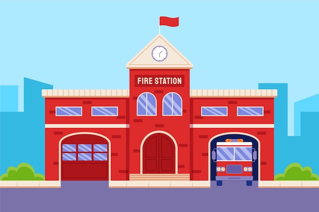 Hand Drawn Fire Station – Free Stock Photos, Download for Free