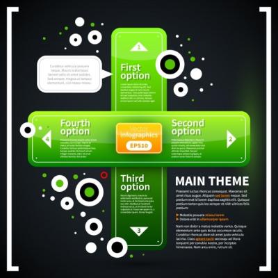 Green Crossed Infographic Template – Free Download