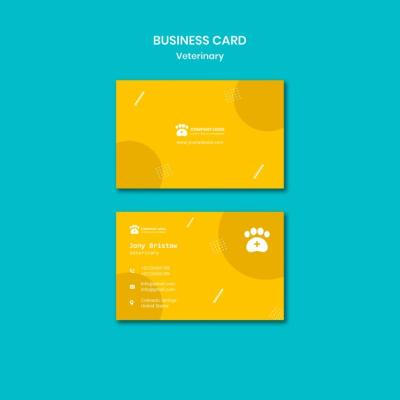 Veterinary Business Card Template – Download Free Stock Photo