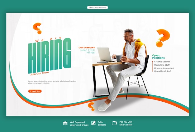 Job Vacancy Web Banner or Hero Image Template – Free Download