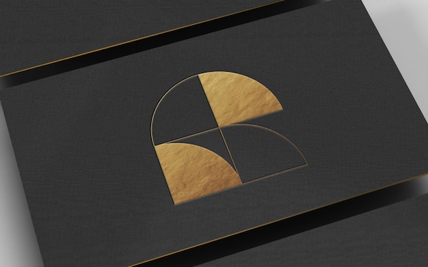 Gold Foil Logo Mockup – Free Download