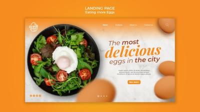 The Most Delicious Eggs Landing Page Template – Free to Download