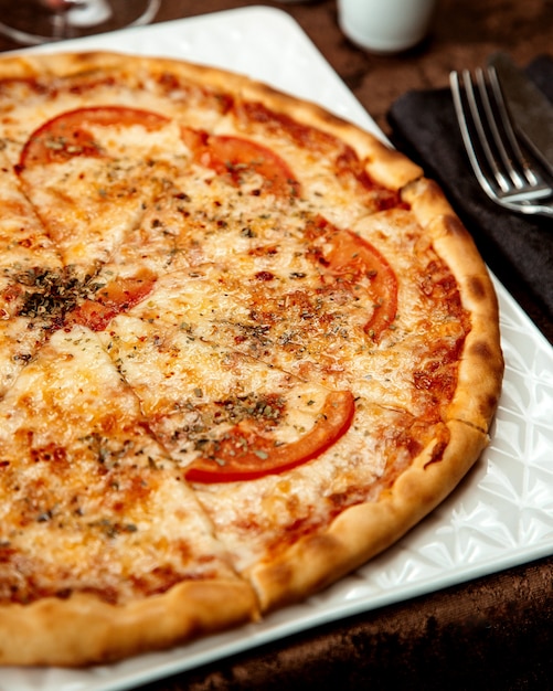 Crispy Pizza with Cheese and Tomatoes – Free Download