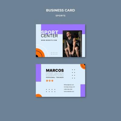 Sport Concept Business Card Template – Free Download