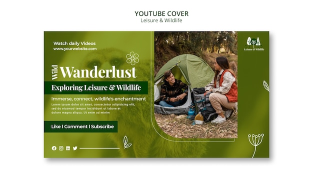 Hand Drawn Leisure and Wildlife YouTube Cover – Free to Download