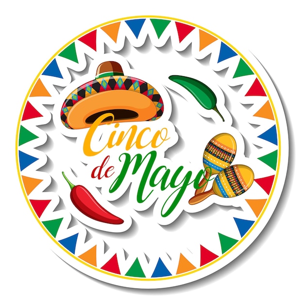 Cinco de Mayo Badge Sticker – Free Download