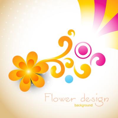 Simple Floral Background Design – Free Download