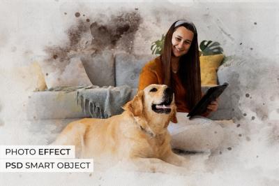 Watercolor Lifestyle Photo Effect – Free Download