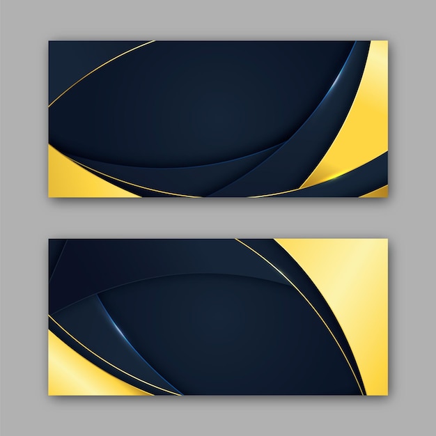 Gradient Golden Luxury Banners – Free to Download