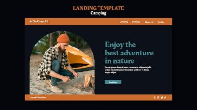 Camping Landing Page Template for Outdoor Adventures – Free Download