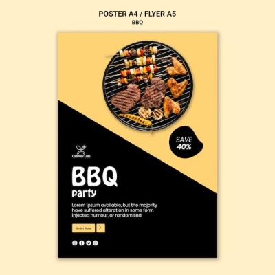 Bbq Party Poster Template – Free Download