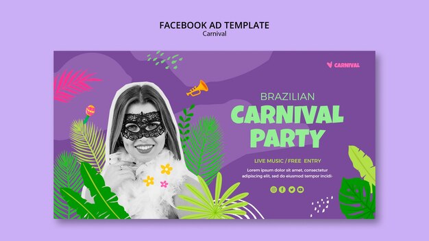 Carnival Entertainment Facebook Template – Free Download