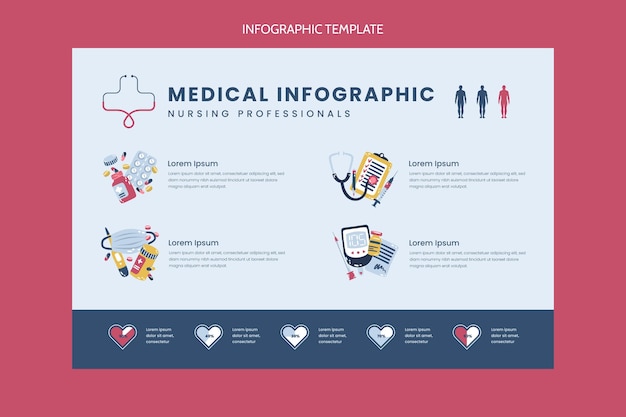 Flat Medical Infographic Template – Free to Download