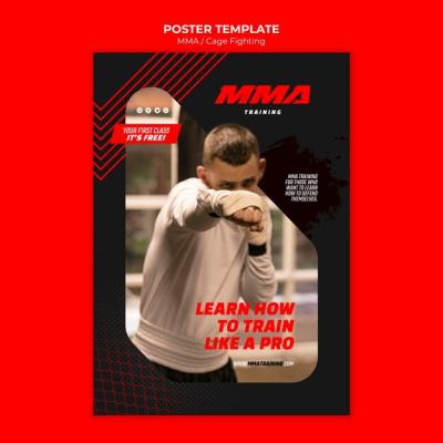 MMA Sport Template Design – Free Download, Free Stock Photo