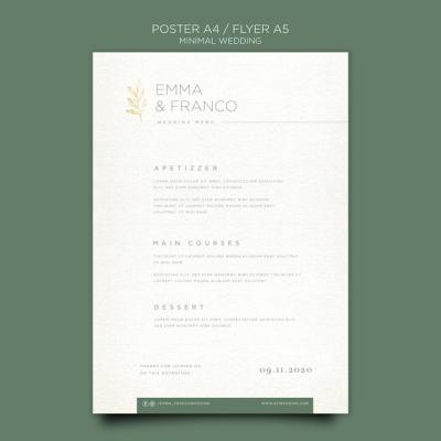 Elegant Wedding Poster Design – Free Download