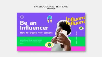 Hand Drawn Influencer Facebook Cover Template – Free to Download