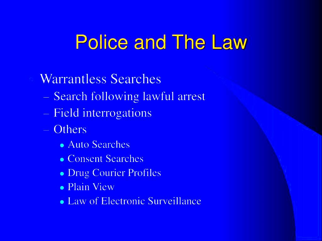 PPT The Police And Law Enforcement PowerPoint Presentation ID239674