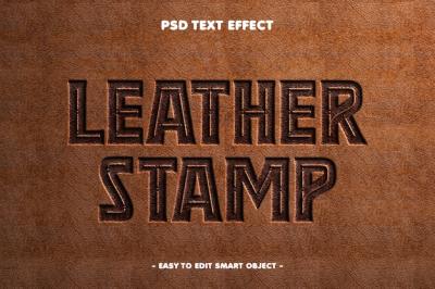 Editable Deboss Leather Stamp Text Effect – Free Download