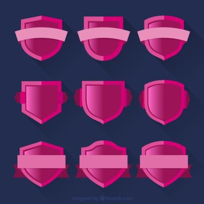 Pink Decorative Shields – Free Download, Download Free Stock Photo