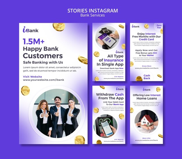 Instagram Stories Template for Bank Services – Free Download