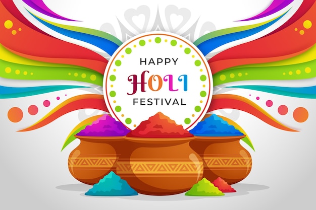 Flat Design Holi Festival – Free Download Stock Photos