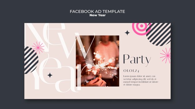 New Year 2024 Celebration Facebook Template – Free Download