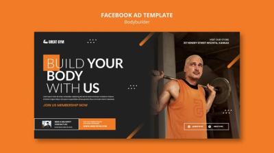 Body Building Training Facebook Template – Free Download