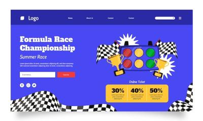 Racing Competition Landing Page Template – Free Download