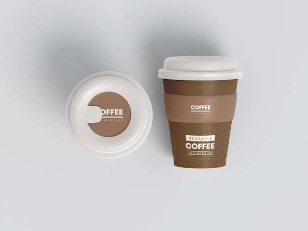 Reusable Plastic Coffee Cup Mockup – Free Download