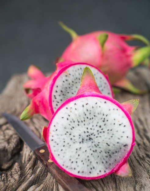 Dragon Fruit on a Wooden Board – Free to Download