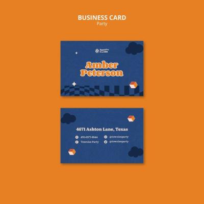 Party Celebration Business Card Template – Free to Download