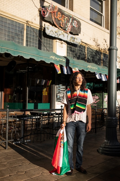 Man Holding Mexican Flag – Free to Download Stock Photo