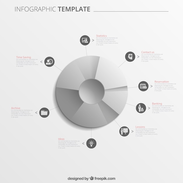 White Pie Chart Template for Your Projects – Download Free Stock Photo