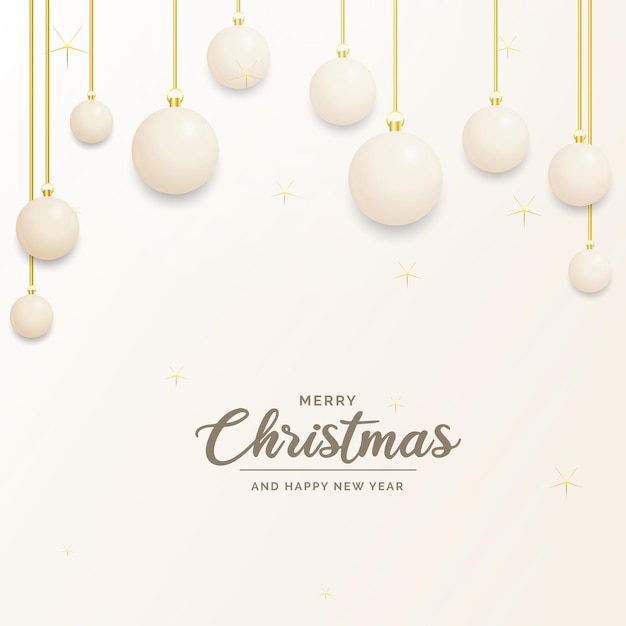 White and Gold Christmas Balls for Your Website, Social Networks, Blog, or Video Channel â Free Download