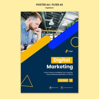 Poster Template for Digital Marketing – Free Download