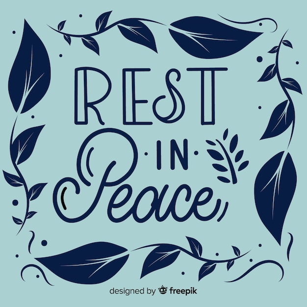 Rest in Peace Lettering – Free Download for Beautiful Vector Templates