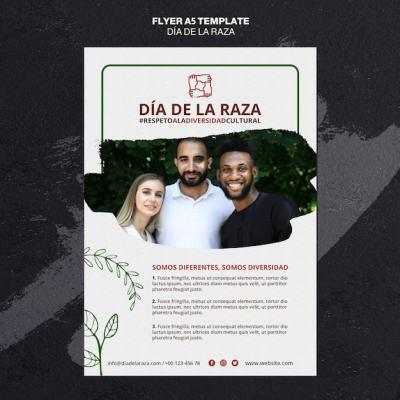 Dia de la Raza Flyer Template – Free to Download, Free Stock Photo