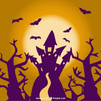 Haunting Halloween Castle Scene – Free Stock Photo for Download