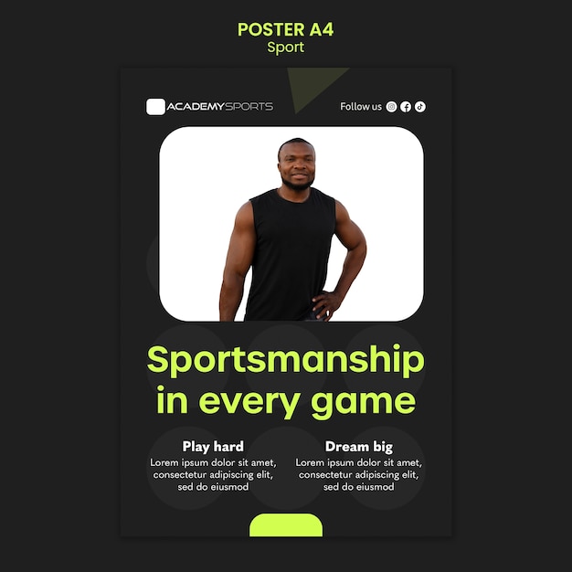 Sport Template Design for Creative Projects – Free Download