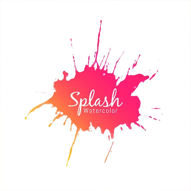 Modern Colorful Watercolor Splash Design – Free Download