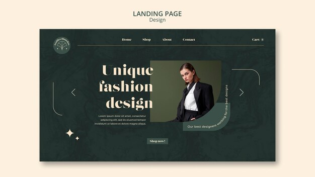 Fashion Design Landing Page Template – Free to Download