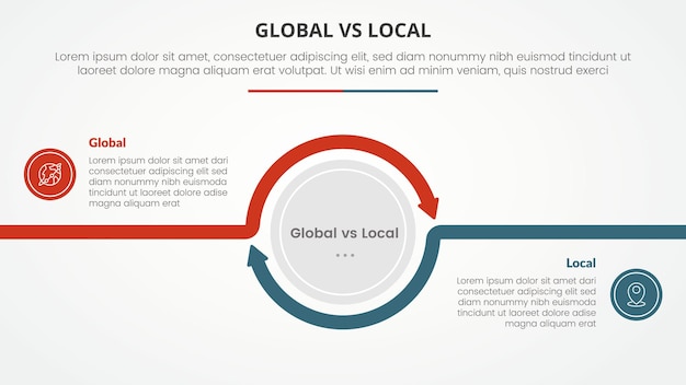 Comparison Infographic Concept for Global vs Local: Download Free Stock Photo