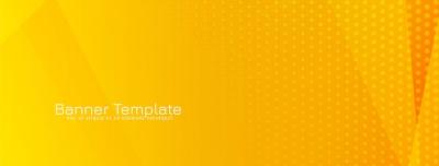 Bright Yellow Geometric Banner Design – Free Download