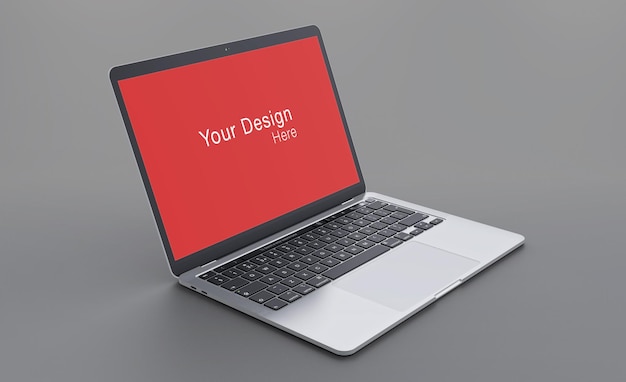 Realistic Laptop Mockup Design PSD – Free Download