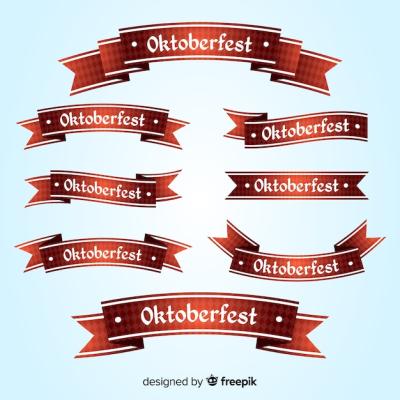 Oktoberfest Ribbons Flat Design – Free Stock Photos for Download