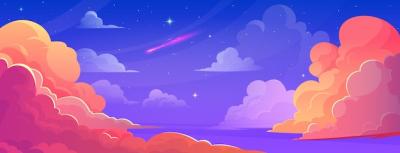 Anime Style Night Sky with Clouds – Free Stock Photo for Download